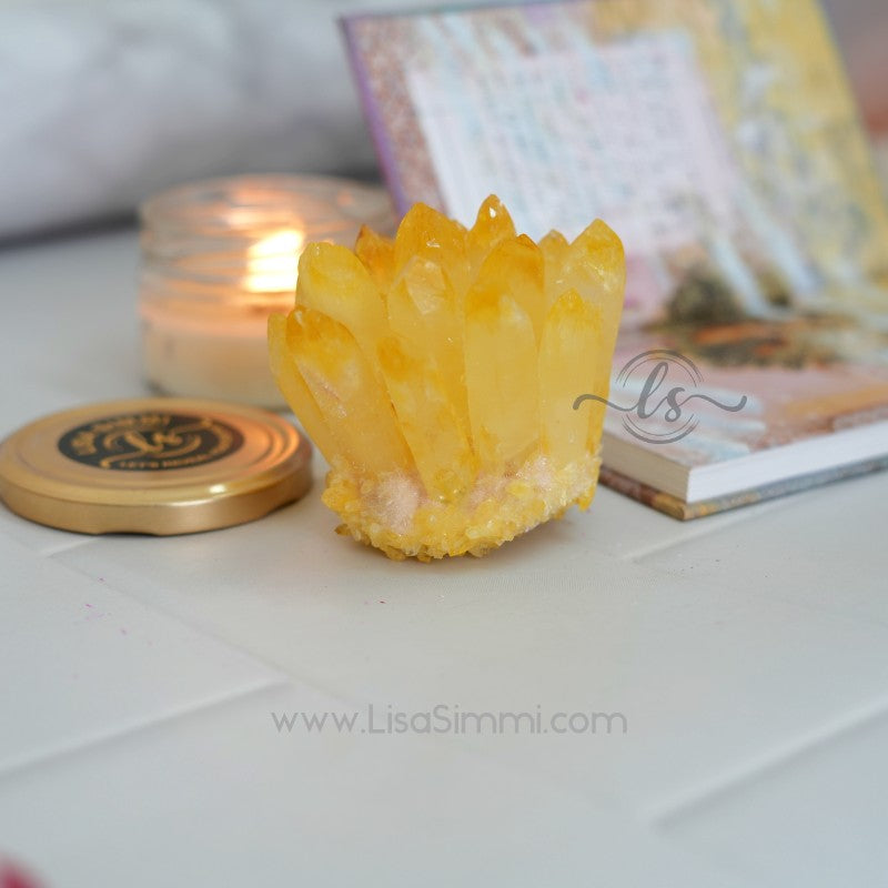 Citrine Cluster with Pointer – View 2