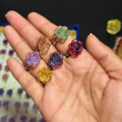 Natural Fluorite Adjustable Ring – View 2