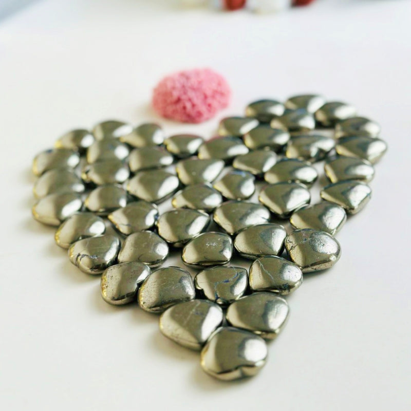 African Pyrite Mini Heart – View 2