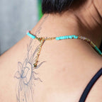 Natural Turquoise Necklace & Bracelet – Convertible Jewellery – View 3