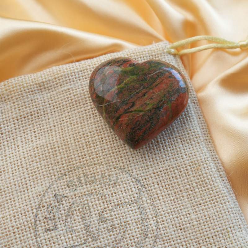 Unakite Heart – View 2
