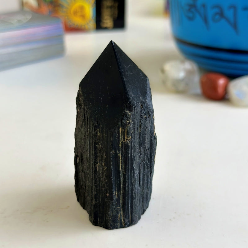 Black Tourmaline Pillar – View 3