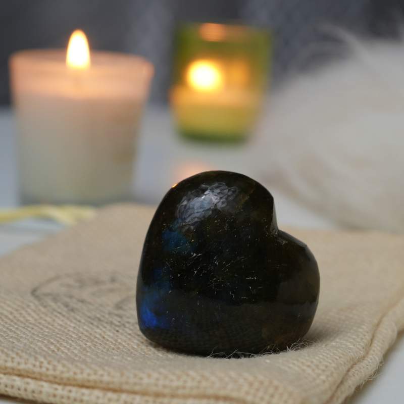 Labradorite Heart