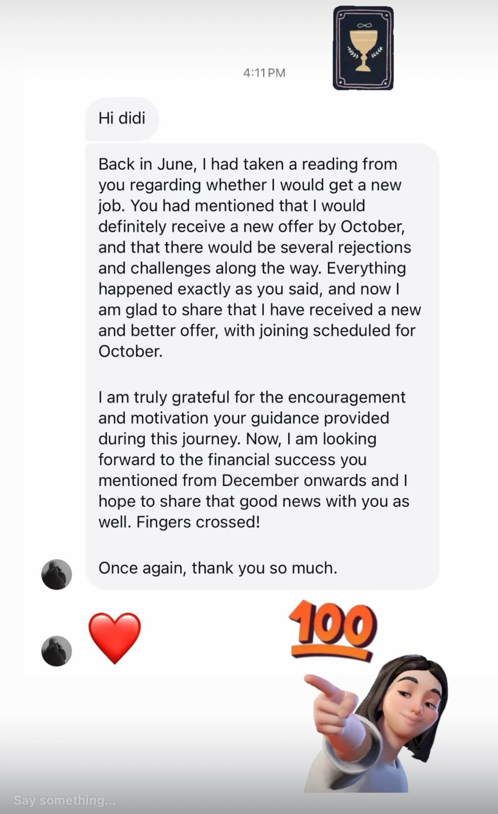 Lisa Simmi tarot review and client feedback