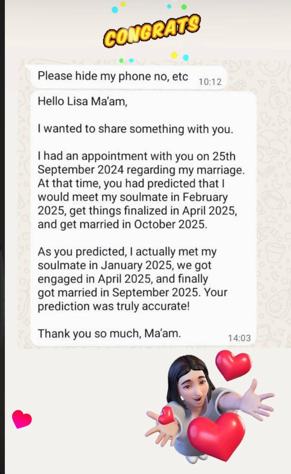 Lisa Simmi tarot review and client feedback