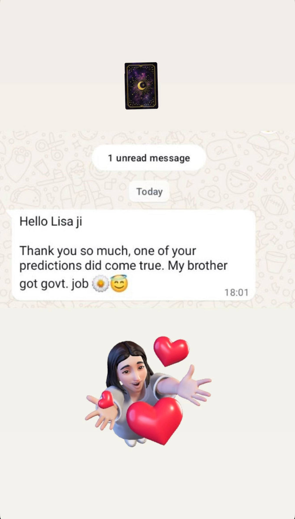 Lisa Simmi tarot review and client feedback