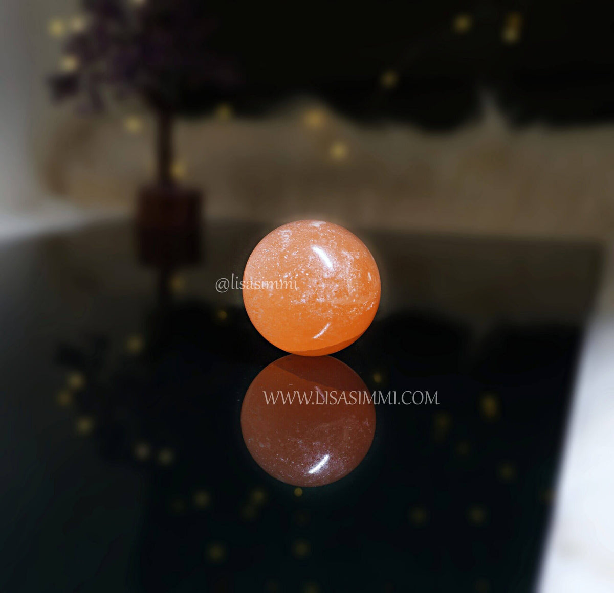 Orange Selenite Sphere