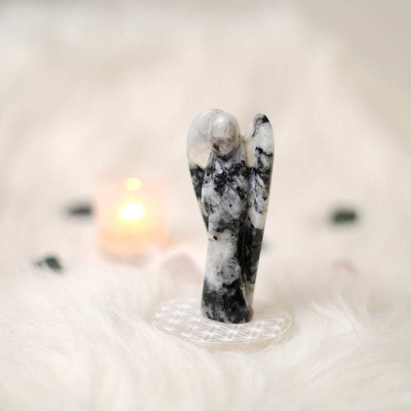 Rainbow Moonstone Angel – View 2
