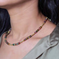Rainbow Tourmaline Necklace & Bracelet – 2-in-1 Jewellery
