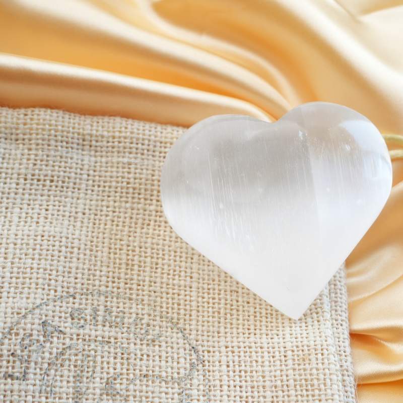 Selenite Heart – View 2