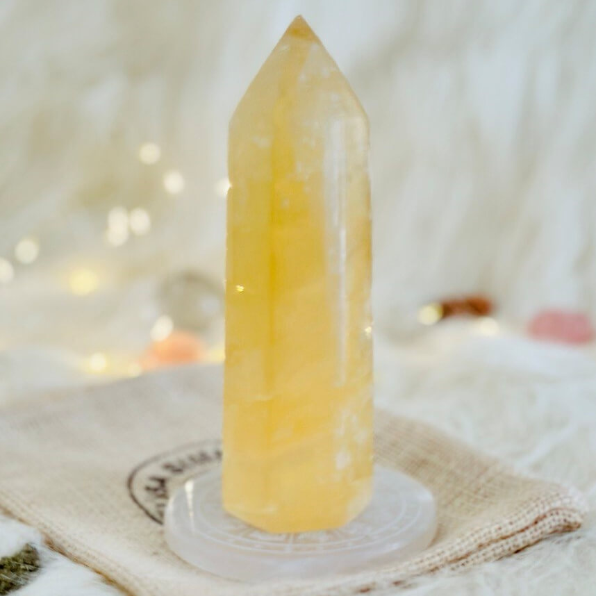 Yellow Calcite Pointer – View 2